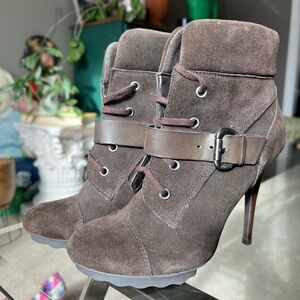 Brown Suede Ankle Boots